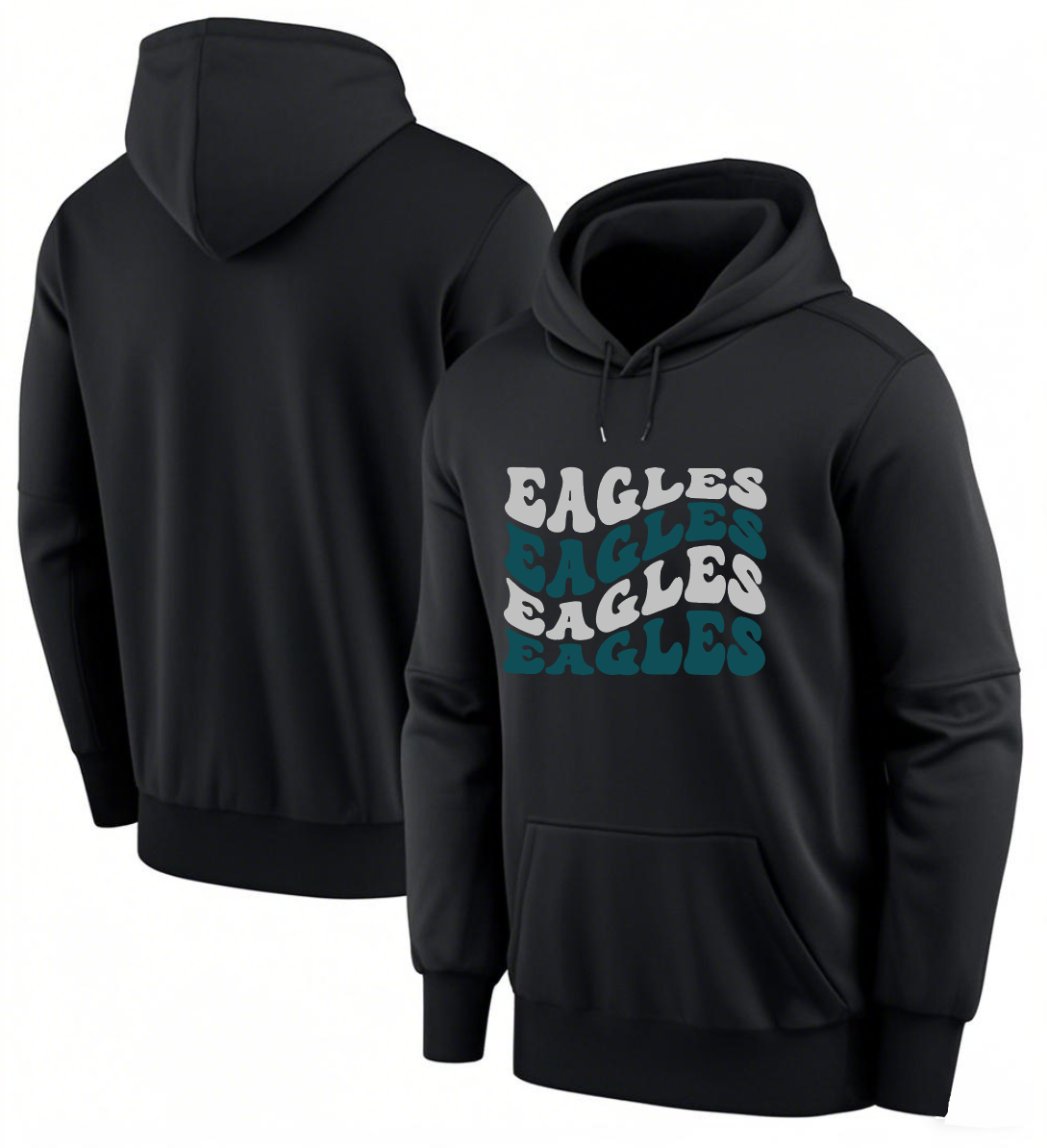 Men 2025 Philadelphia Eagles black hoodie style 13